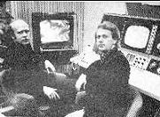 From left: Boror Wikstrom and Ture Sjolander in studio making "Time" 1966.